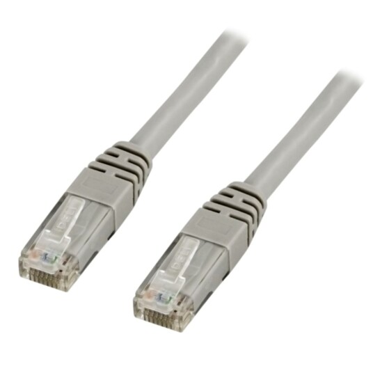 Deltaco Cat6 U/UTP Nettverkskabel 1m Grå - 10 Gbps