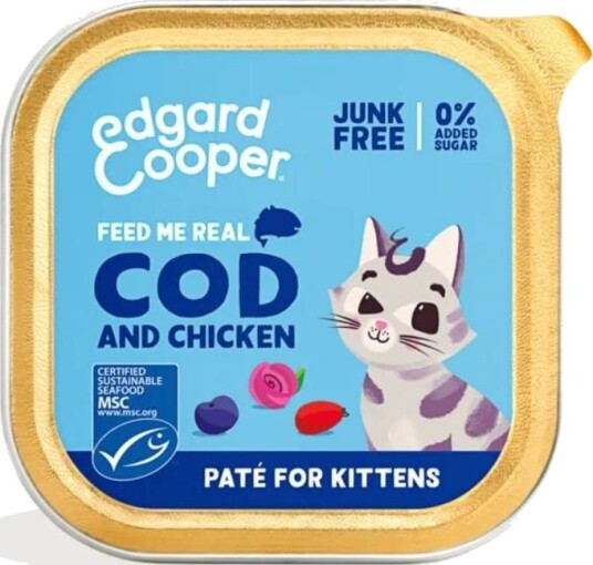Edgard & Cooper™ Kattunge Fôr med Torsk og Kylling 85 g