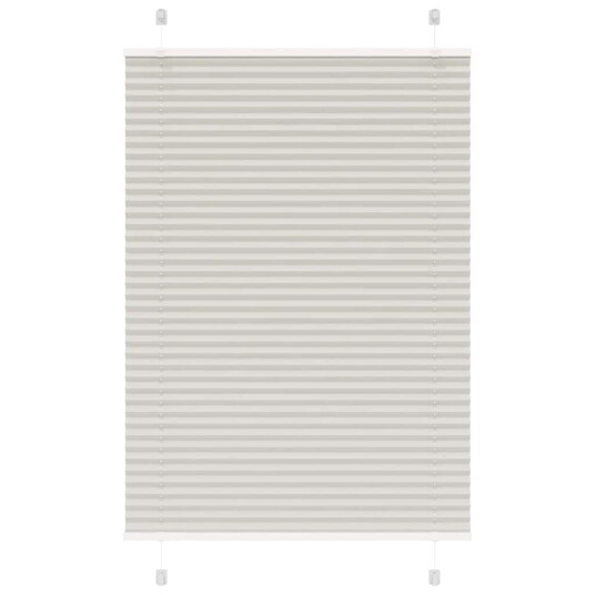 plisségardin lys grå 85x100 cm Stoff Bredde 84,4 Polyester