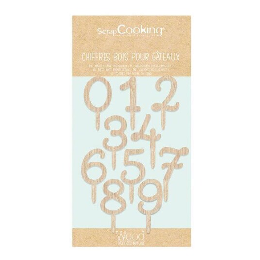 ScrapCooking Kaketopp tall 0 9 10 stk tre