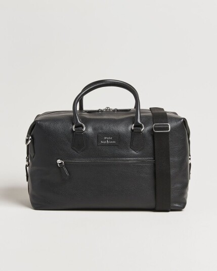 Polo Ralph Lauren Pebble Leather Duffle Bag Black