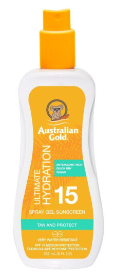 Australian Gold Ultimate Hydration Spray Gel Solkrem SPF 15 237 ml