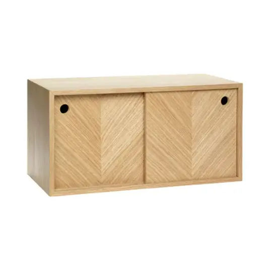 Hübsch Herringbone Bokhylle Natural Hübsch Herringbone Bokhylle Natural