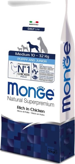 Monge Superpremium Dog Tørrfôr Valp Økonomipakning Natural Superpremium Junior Medium 2 X 12 kg Monge Superpremium Dog Tørrfôr Valp Økonomipakning Natural Superpremium Junior Medium 2 X 12 kg
