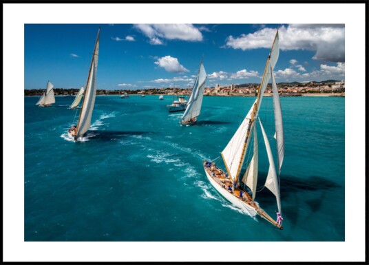 Sailing Regatta Turquoise Sea Plakat / 40x50 Sailing Regatta Turquoise Sea Plakat / 40x50