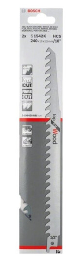 Bosch S 1542 K Sagblad for Tre - Ikke-Slipende - 2 Deler