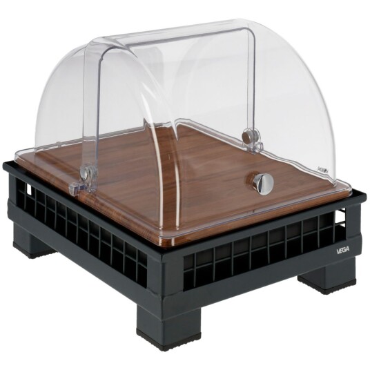 VEGA Ostefat komplett Portland tre GN 1/2; Størrelse GN 1/2 35.2x29x29.9 cm (LxBxH); Antrasitt/Transparent/Bøk; Rektangulær