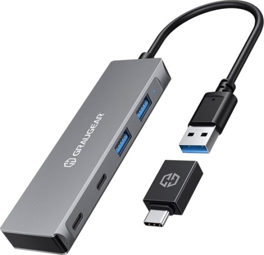 Graugear Gg 18042 Usb 3.0 4-Ports Hub 2X A 2X C 20 Cm Tilkoblingskabel Digital/Data