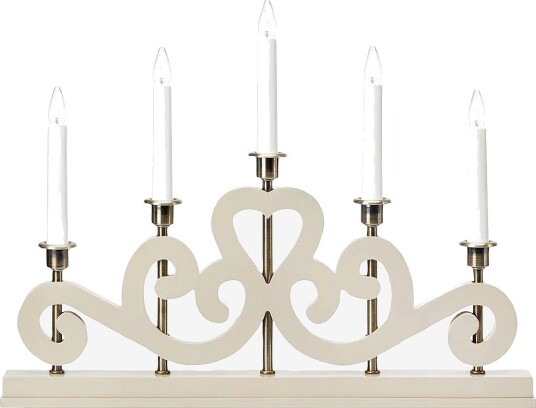 Markslöjd Lysestake Eneby 5L Beige