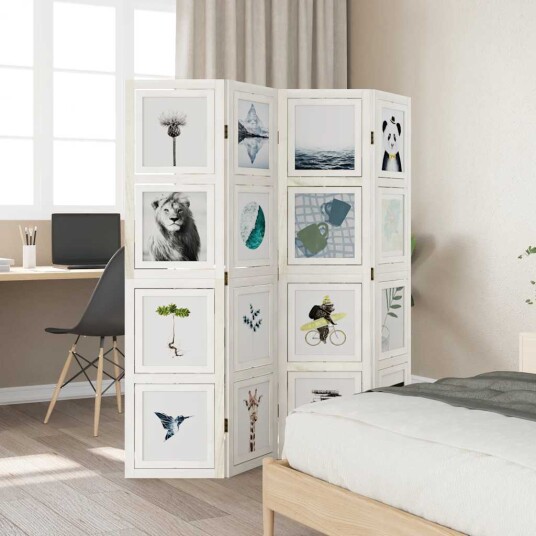 Romdeler 4 paneler hvit heltre keisertre 8721012073852 Romdeler 4 paneler hvit heltre keisertre 8721012073852