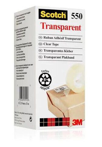 3M Scotch 550 Tape 19mmx33m transparent