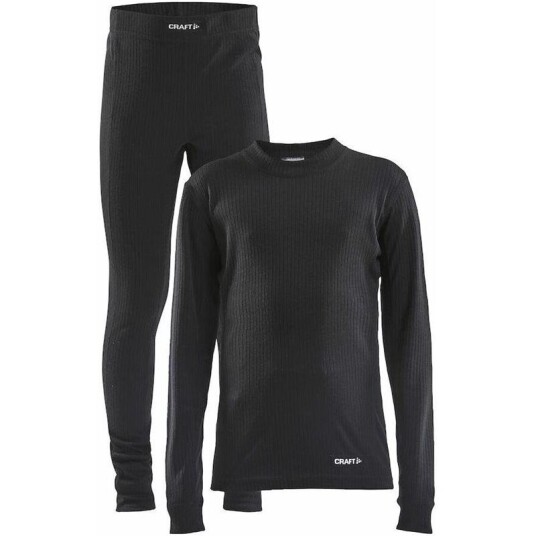 Craft Core Dry Baselayer Set Jr Black Black 86/92 Craft Core Dry Baselayer Set Jr Black Black 86/92