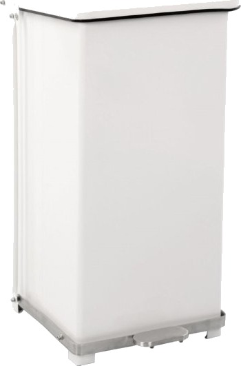 Pedalspand V Part Hvid Pulverlakeret Stål/Rustfrit Stål 90 L Med Sækkeholder Og Soft Close L...