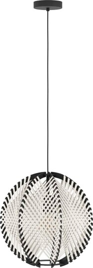 EGLO Pendellampe Waverton White / Black 400 mm Svart Takpendler