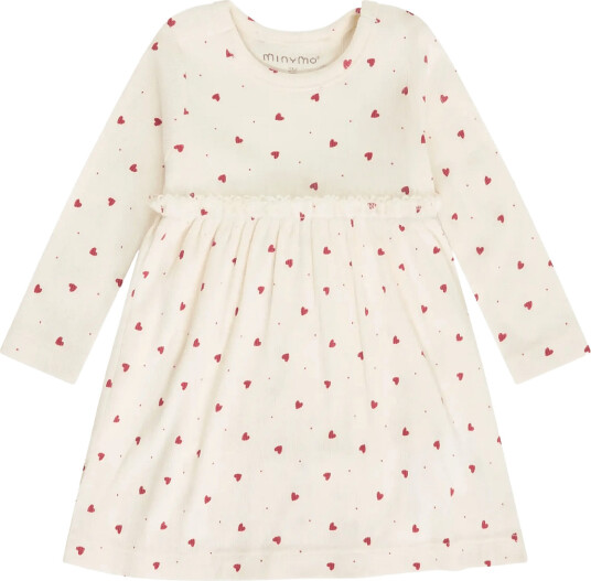 Minymo Body Dress Ls Aop Rib   Cream   56