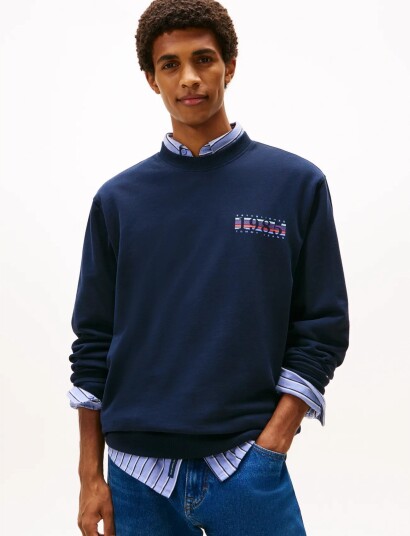 Tommy Jeans Tjm Reg Entry Dna Play Crew Ext Navy XS