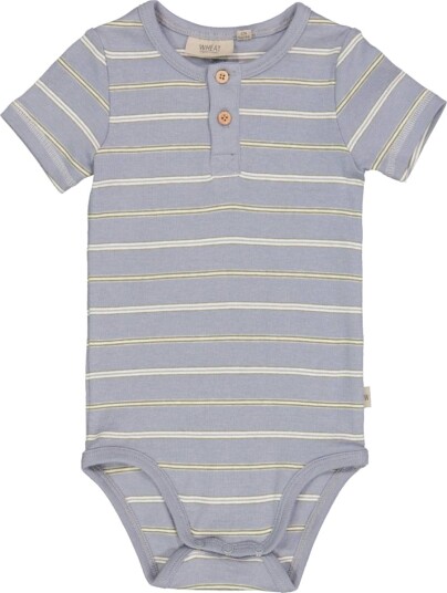 Dove Striper Wheat Placket SS Body (80 / 1 år)