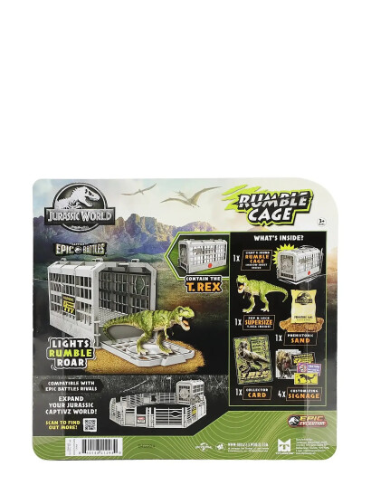Maki Jurassic Rebirth Rumble Cage med Lyd og Lys - Grønn