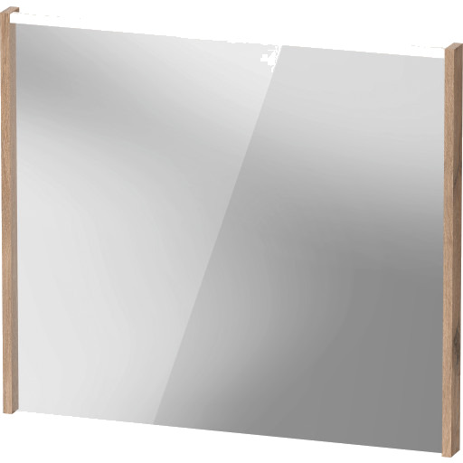 Duravit D Code speil med lys øverst 800 x 700 mm marmorert eik