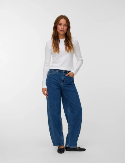 Vero Moda Vmbillie Hr Barrel Ank Jeans Li3142 Noos   Blue   27 x 34