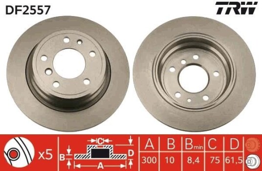 Bremseskive TRW DF2557