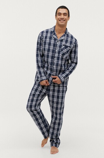 Ellos Collection Pyjamas Lance i poplin Blå