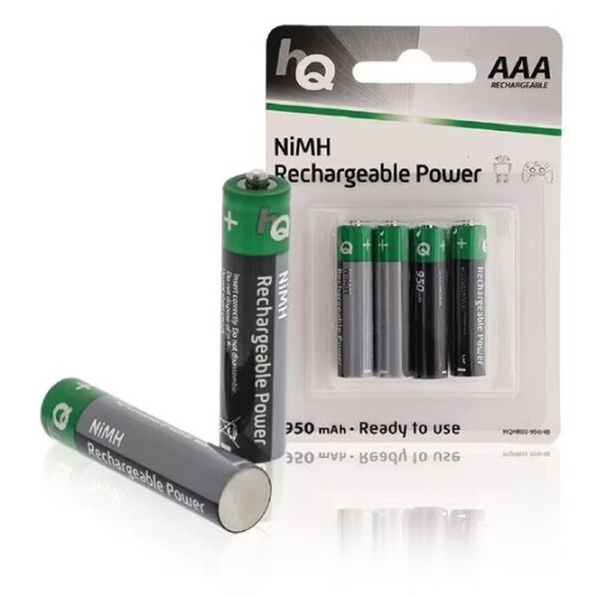 Oppladbare NiMH AAA 950mAh Batterier 4-pakk for Hverdagsbruk