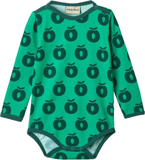 Småfolk | Elstar Long-Sleeved Baby Body With Apples | 74