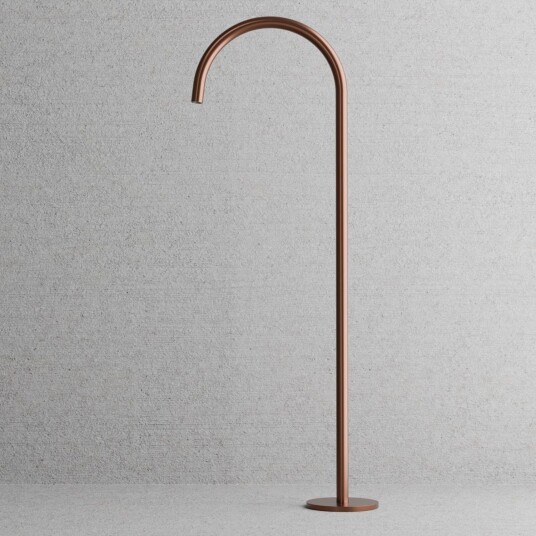 Scandtap Steel Harmonized Gulvmontert Badekartut Amber