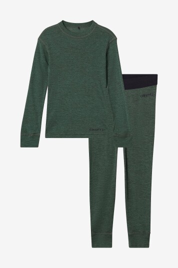 Craft Undertøysett Core Wool Merino Set Jr Grønn