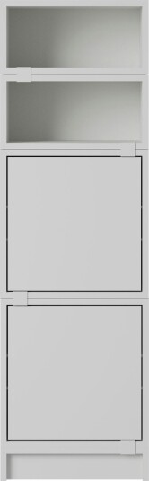 Stacked Configuration 4 Kontorhylle Grå