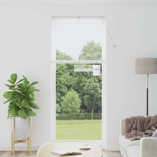  Vindu Persienne med gardiner Manual Hvit Aluminium