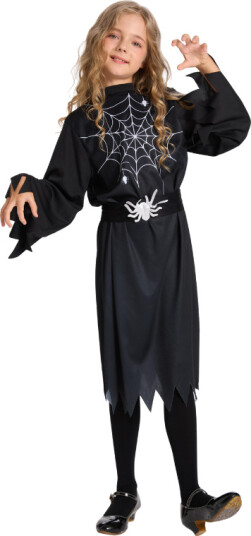 Halloween Spider Girl Kostyme 9-10 år 130-140 cm NTI-889441