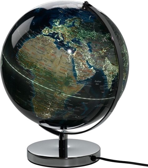 Gentlemen"s Hardware   World Globe Light globus bordlampe 31 cm City Lights
