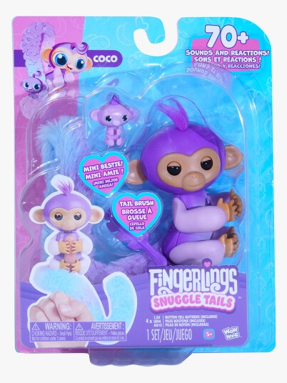 Fingerlings Snuggle Tails Ape Kosedyr med Myk Hale Fingerlings Snuggle Tails Ape Kosedyr med Myk Hale