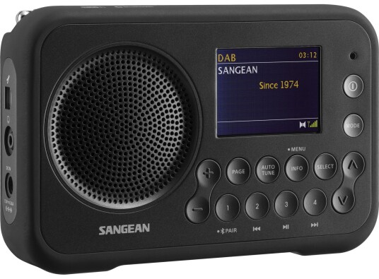 Sangean DPR-76 BT DAB+/FM-radio med Bluetooth Svart