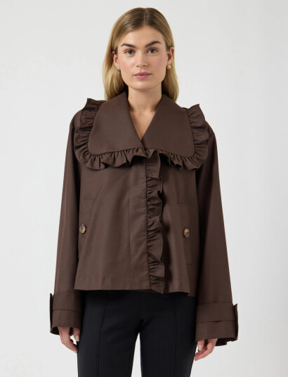 YAS Yaselsana Ls Short Trenchcoat Brown 40 YAS Yaselsana Ls Short Trenchcoat Brown 40