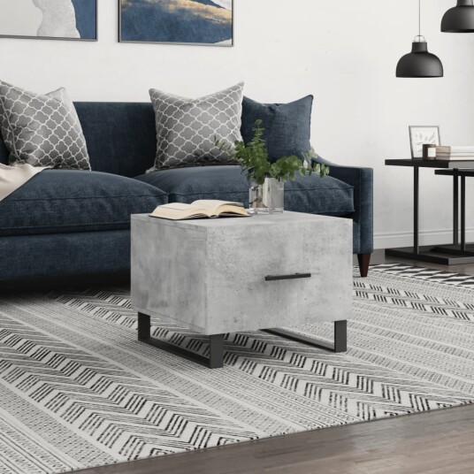 vidaXL Salongbord betonggrå 50x50x40 cm konstruert tre
