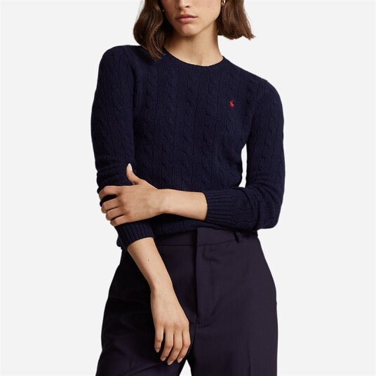 Ralph Lauren Cable Knit Wool-Cashmere Jumper - Hunter Navy XS