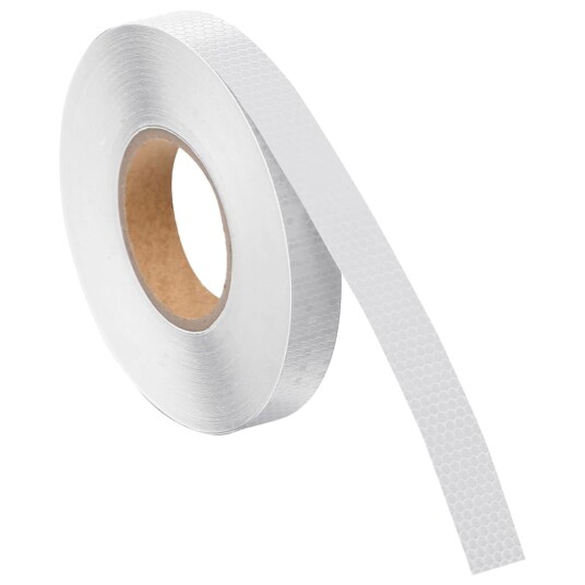  Reflekterende tape hvit 2,5 cm x 50 m PVC