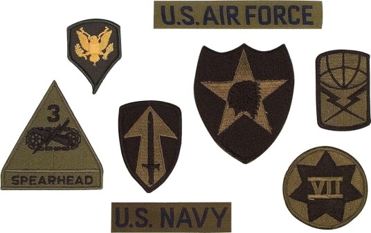 Rothco Assorted Military Patches Oliven Grønn