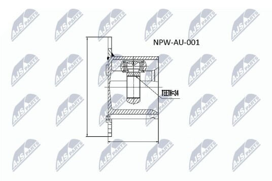 Nty Drivknute drivaksel NTY NPW AU 001