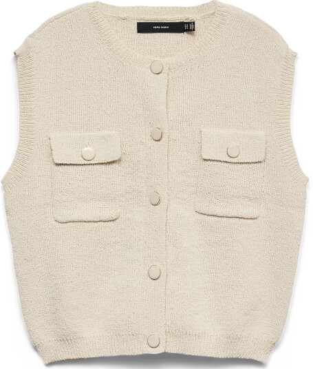 Vero Moda Vmmilena Sl O Neck Vest Boo Cream XS