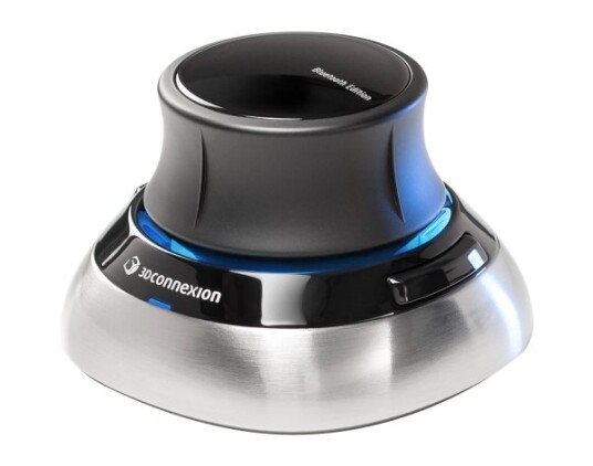 3Dconnexion SpaceMouse Trådløs 3D-Mus med 2 Knapper - Bluetooth og RF - Ergonomisk Design