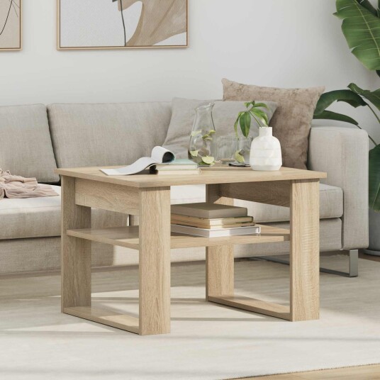 Kaffebord med lagring Sonoma eik 64 x 54 x 44 cm Konstruert tre