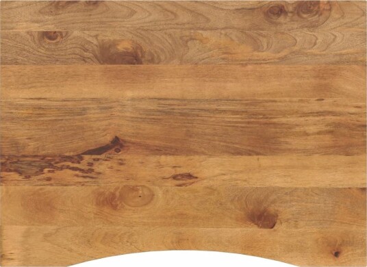 Skrivebordsplate med kurve 100x80x2,5 cm heltre grovt mangotre