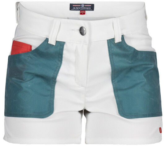 Amundsen Sports 5incher Field Shorts, dame Offwhite/Stormy Blue M