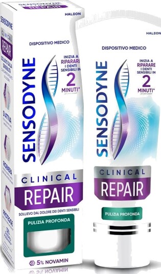 Sensodyne Clinical Repair Deep Clean Tannkrem for Følsomme Tenner 75 ml. Sensodyne Clinical Repair Deep Clean Tannkrem for Følsomme Tenner 75 ml.