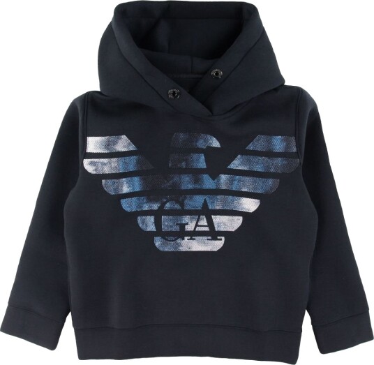 Emporio Armani Hettegenser Navy m. Logo Emporio Armani 6 år 116 Hettegenser Svart
