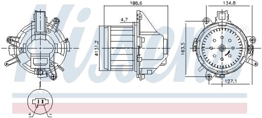 NISSENS 87596 Kupévifte NISSENS 87596 Kupévifte